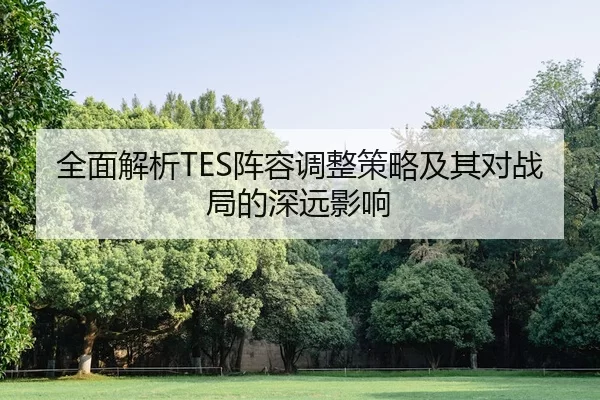 全面解析TES阵容调整策略及其对战局的深远影响